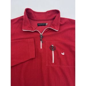 Southern Marsh Men's Fieldtec Red Waffle Fleece 1/4 Zip Longsleeve Pullover Sz M